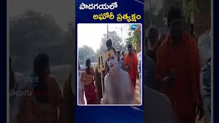 పిఠాపురంలో లేడీ అఘోరి నాగ సాధు | పాదగయలో అఘోరీ.. | జీ తెలుగు న్యూస్