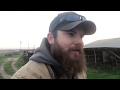 Farm Chores and Feeding Hay at the Winter Pasture