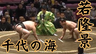 千代の海VS若隆景 令和6年1月場所5目#sumo #相撲