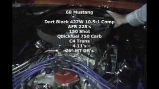 Ported GT500 vs 68 Mustang w/ 427W/N20, Eaton Mach 1 vs Vortech 02 GT \u0026 Ported Cobra \u0026 SC 5.0