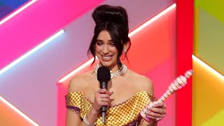 Dua Lipa calls for NHS pay rise in Brit Awards acceptance speech