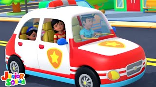 Wheels On The Police Car, Vehicles Cartoons and Children Rhymes