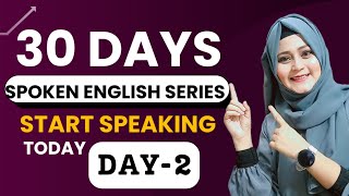 Class 2 Spoken English | Free Spoken English Course | Complete English Speaking Corse Day 2