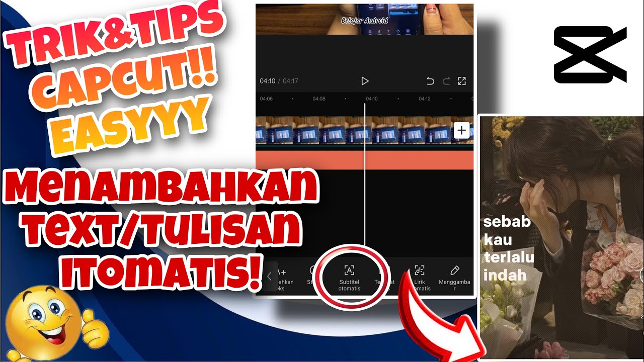 Cara Menambahkan Teks Secara Otomatis Kedalan Video Di Capcut Terbaru ...