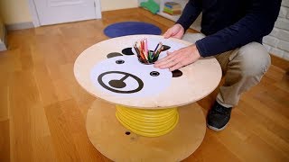 Cómo hacer una mesa infantil con una bobina de madera - Bricomanía