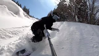 【 2024年3月8日の新雪滑走記録！2月より雪が増えてきた頃 】スノーボード Snowboarding