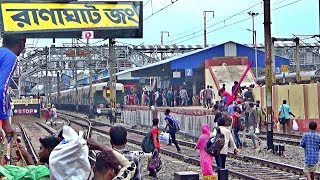 Dangerous Rail Track Crossing at Ranaghat Railway Junction | Indian Railway