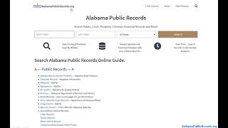 Alabama Public Records (Search Free Online Direct)