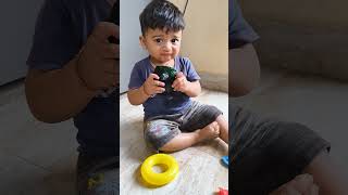 its teething time @ 11 months old trying to bite 🍉#@the dhruva talks @#shorts#@dhruv