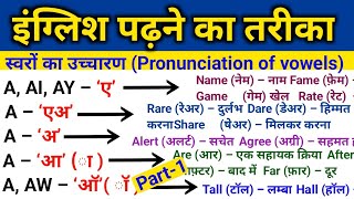 Part 1~English पढ़ना और बोलना सीखें बिल्कुल Baisc से|इंग्लिश पढ़ने के नियम|aeiou Pronunciation Rules