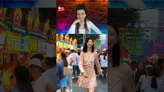 👠 Reactions to Tall Chinese Lady in Street Fashion #reaction #tallfashion #streetstyle #outfit