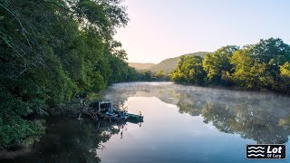 Drone Vide of River The Lot, France - Lot of Carp