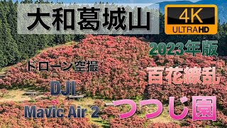 【4K60P】2023年版　百花繚乱 大和葛城山  つつじ　ドローン空撮　Aeril With Drone