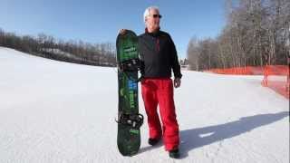 64 YEAR OLD SNOWBOARDER DOING BUTTERS AND SPINS