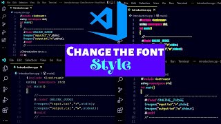 vs code change font style | #vscode