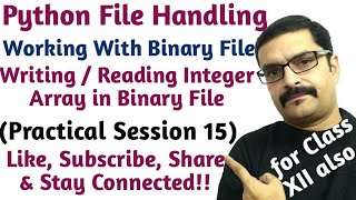 how to write integer array in python binary file | reading and writing integer array in binary file