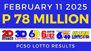 Lotto Result Today 9pm February 11 2025 PCSO