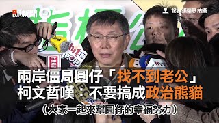 兩岸僵局圓仔「找不到老公」　柯文哲嘆：不要搞成政治熊貓