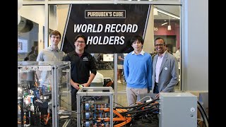 Purdue ECE students shatter Guinness World Record for Fastest Puzzle Cube-Solving Robot