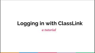 How to Login to ClassLink for an Avant Test