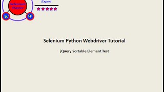 Selenium Python Webdriver Tutorial - jQueryUi Sortable