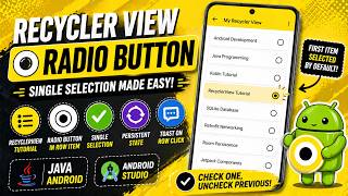 ANDROID - RECYCLERVIEW RADIO BUTTON TUTORIAL IN JAVA