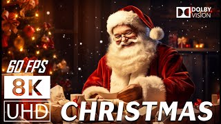 CHRISTMAS ATMOSPHERE 8K - Scenic Christmas Relaxation Film with Top Christmas Songs of All Time