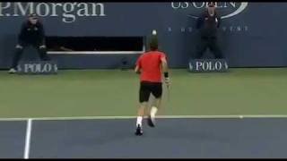 Roger Federer best shot ever - US Open 2009 Semifinal (vs Djokovic)