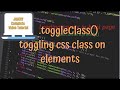 jQuery Tutorials #15 - using toggleClass() method to toggle the Css class assigned to an element.