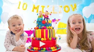 10 Million Subscribers! Party and Presents for Gaby and Alex
