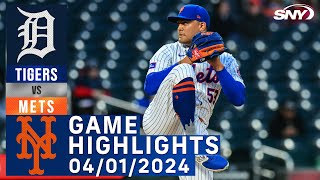 Mets vs Tigers (4/1/24) | NY Mets Highlights | SNY