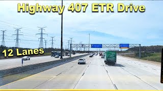 Highway 407 Express Toll Route (ETR) GO Bus Drive | Highway 404 to 407 Station | Ontario, Canada