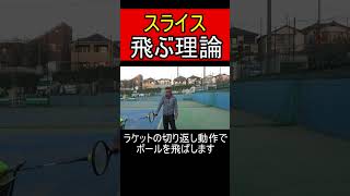 【テニス】スライスが飛ぶ理論#shorts