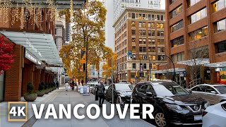 【4K】Downtown Vancouver Walk - Hastings Street | BC Canada (Binaural City Sounds)