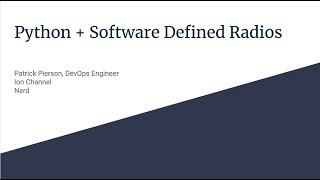 Python + Software Defined Radios (Python Frederick)