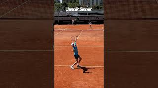 Jannik Sinner Court Level Serve🙌