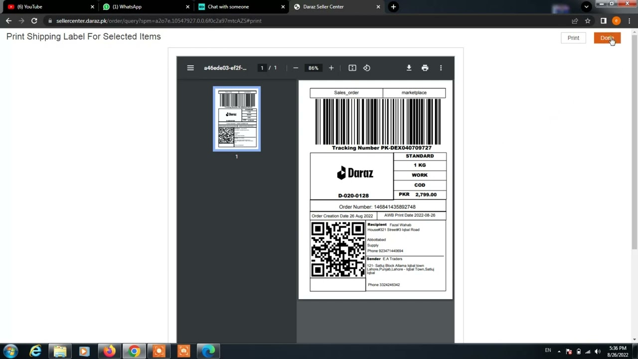 How To Print Shipping Label On Daraz At Scott Cahill Blog