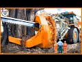 Extreme Dangerous Fastest Big Chainsaw Cutting Tree Machines | Monster Stump Removal Excavator #40