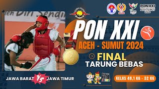 FINAL TARUNG BEBAS PUTRA KELAS 49,1 KG - 52 KG | JABAR VS JATIM