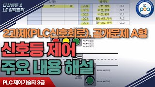 PLC 제어기술자 2과제. A형. 공개문제 해설(신호등제어)