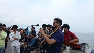 Baharala ha Madhumas | flute cover live@marine drive,Mumbai | Maharashtra shahir| Ajay Atul | Shreya