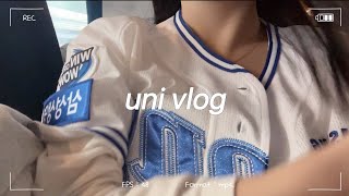 막학기 대학생 브이로그: 아이폰 16pro도 사고 야구에 빠진 상황 uni vlog