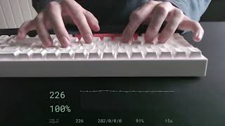 220 wpm typing (monkeytype) | mechanical vs chiclet keyboard | typing sound comparison
