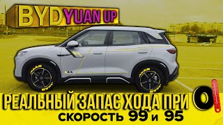 BYD Yuan Up - РЕАЛЬНЫЙ ЗАПАС ХОДА ПРИ 0🌡️на скорости 99 км/ч и 95 км/ч | BYD YUAN UP РАСХОД ЗАРЯДА