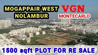 mogappair west nolambur v.g.n layout 1500 SQFT land for sale north facing 24 feet road CMDA approved