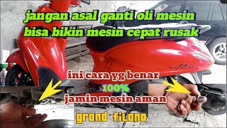 Tutorial ganti oli mesin motor yamaha grand filano