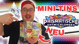 WIR ÖFFNEN ein KOMPLETTES Pokémon Prismatische Entwicklungen MINI TIN DISPLAY