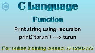 print string using recursion in c