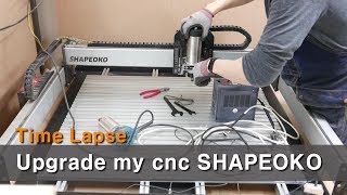 Carbide 3d Shapeoko upgrade / Aluminum profile bed and 1.5kw spindle