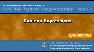 Python 02B Boolean expressions